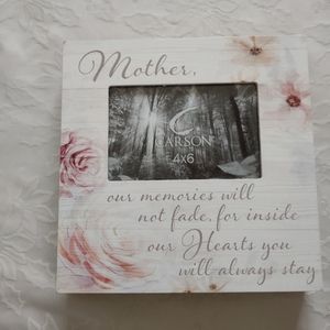 Mother memories message picture frame hang or stand